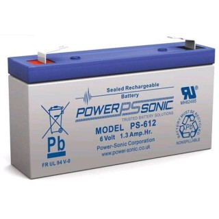 Batterie Plomb POWERSONIC PS-612  6V 1.3Ah