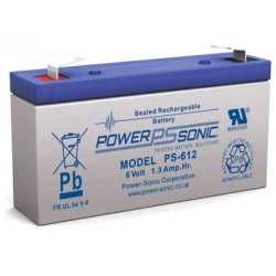 Batterie Plomb POWERSONIC PS-612  6V 1.3Ah