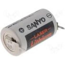 PILE 1/2AA LITHIUM SANYO (+1/-1)