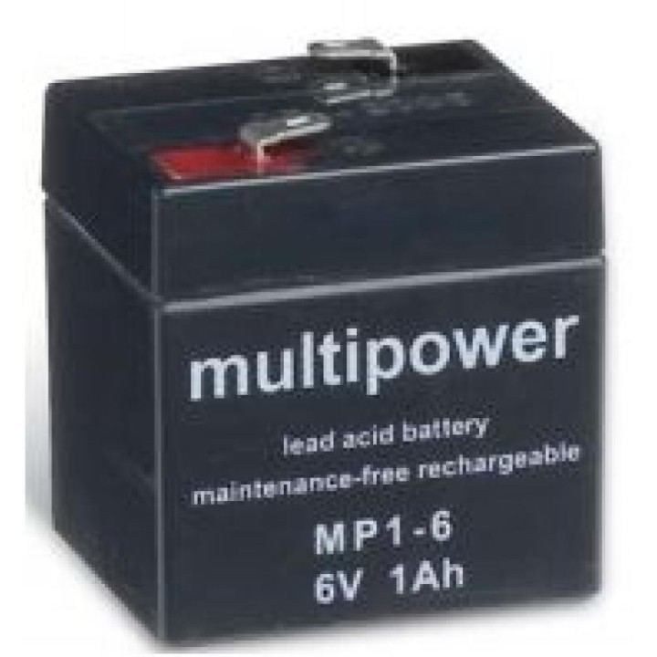 Batterie Plomb Multipower MP1-6, 6 Volt 1000mAh