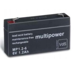 BATTERIE 6V 1,2A/H MULTIPOWER MP1,2-6