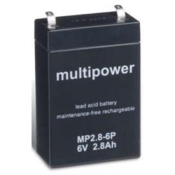 BATTERIE 6V 2,8A/H MULTIPOWER MP2,8-6P