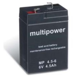 BATTERIE 6V 4,5A/H MULTIPOWER MP4,5-6