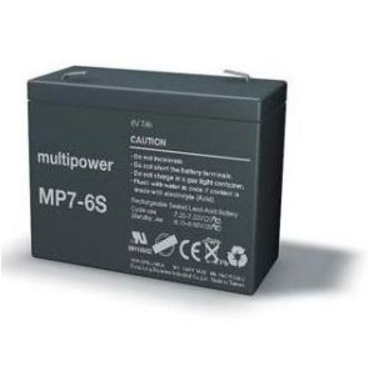 BATTERIE 6V 7,0A/H MULTIPOWER MP7-6S