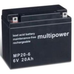 BATTERIE 6V 20A/H MULTIPOWER MP20-6