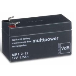 BATTERIE 12V 1,2A/H MULTIPOWER MP1,2-12