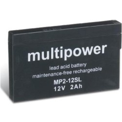 BATTERIE 12V 2,0A/H MULTIPOWER MP2-12SL