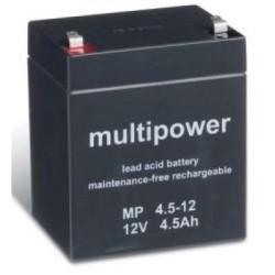 BATTERIE 12V 4,5A/H MULTIPOWER MP4,5-12