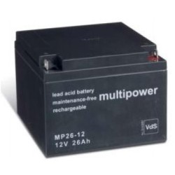 BATTERIE 12V 26A/H MULTIPOWER MP26-12