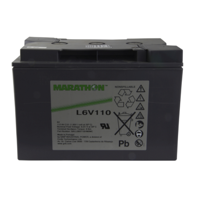 Batterie plomb AGM MARATHON L6V110 6V 112Ah M8-M