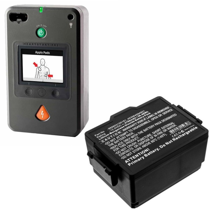 Batterie Universelle Défibrillateur 12V 4700mAh - 56.4Wh