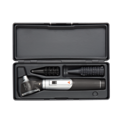 Otoscope mini 3000 LED HEINE 2.5V set - poignée à piles + spéculums réutilisables + AllSpec spéculums à usage unique