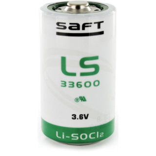 Pile LS33600 LITHIUM 3.6V 17Ah D SAFT + cosses à souder